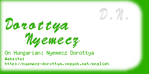 dorottya nyemecz business card